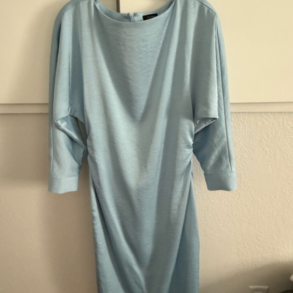 Halogen Blue Sheath Dress with Dolman Sleeves